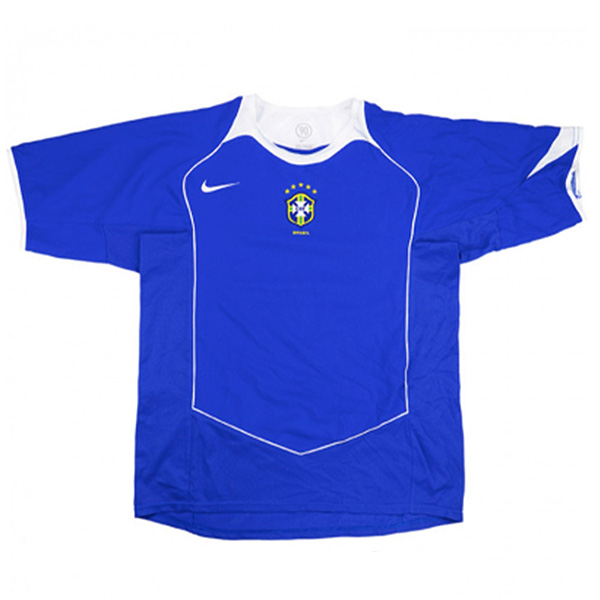 Brazil away retro jersey soccer uniform men's second football tops shirt 2004-2006